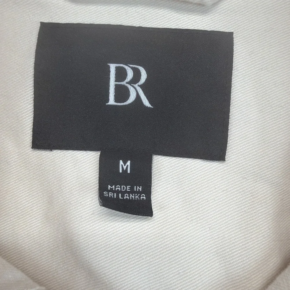 Banana Republic Men's Utility Overshirt Medium Cream Button Front Shirt